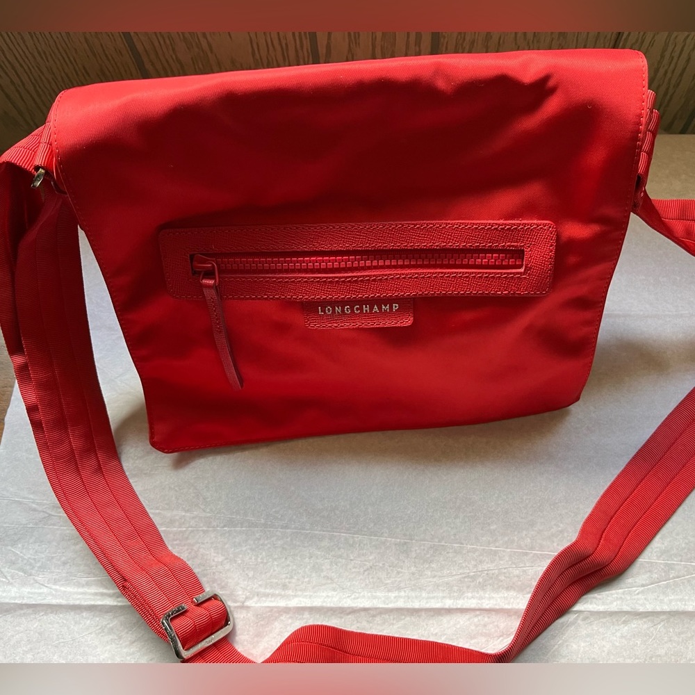 Longchamp red crossbody bag